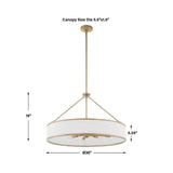 Gold Framed 8-Light Pendant Lamp | Uttermost Algiers