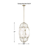 Oval Glass 6-Light Pendant Lamp | Uttermost Valencia