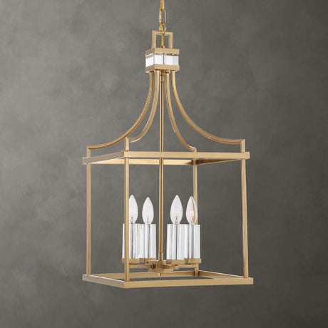 Brass Framed Lantern Pendant Lamp | Uttermost Montreal