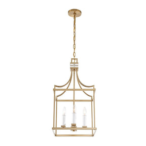 Modern European furniture - Brass Framed Lantern Pendant Lamp - www.oroa.com