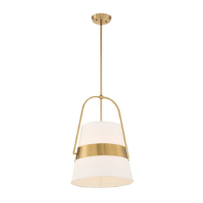 White Linen Tapered Pendant Lamp | Uttermost Harness - www.oroa.com