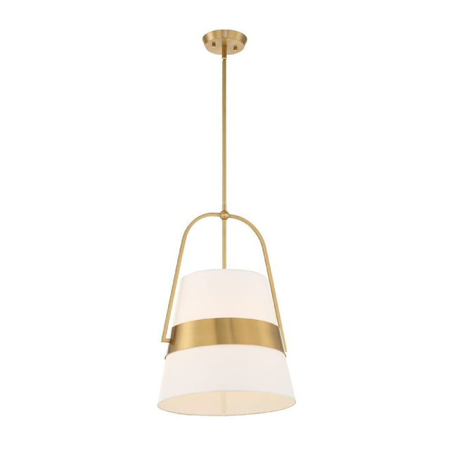 White Linen Tapered Pendant Lamp | Uttermost Harness - www.oroa.com
