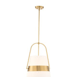 White Linen Tapered Pendant Lamp | Uttermost Harness - www.oroa.com