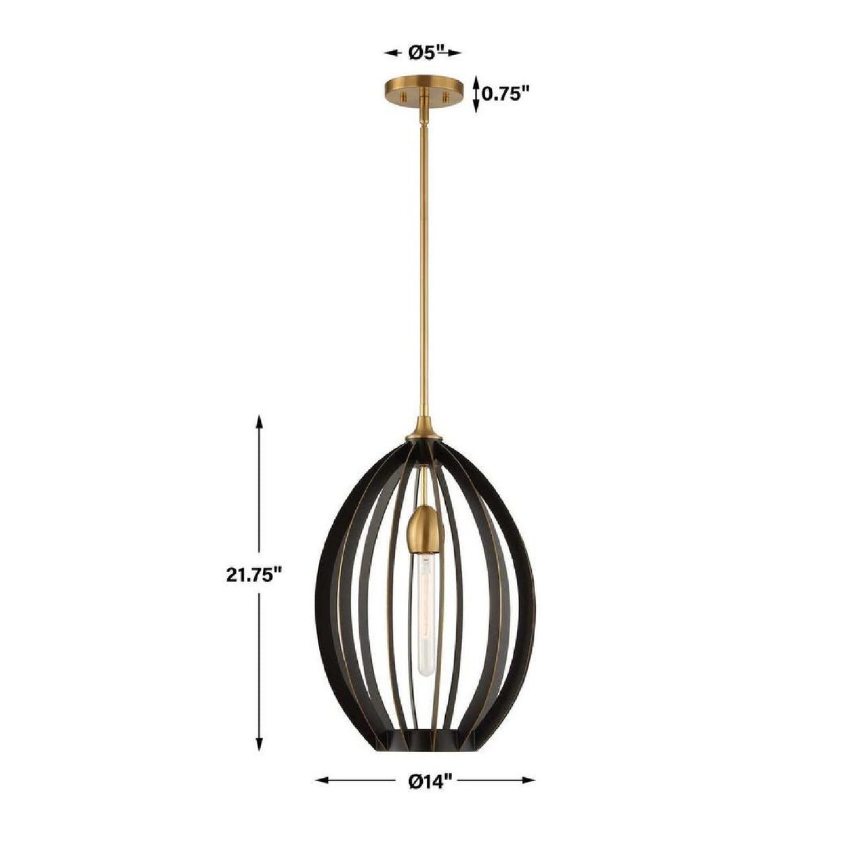 Bronze Oval Pendant Lamp | Uttermost Darby