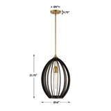 Bronze Oval Pendant Lamp | Uttermost Darby