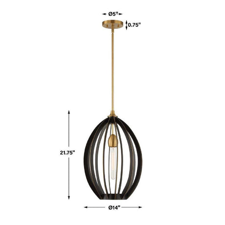 Bronze Oval Pendant Lamp | Uttermost Darby