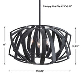 Black Geometric Pendant Lamp | Uttermost Thales - www.oroa.com