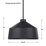 Black Metal Pendant Lamp | Uttermost Holgate