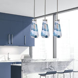 White & Blue Glass Pendant Lamp | Uttermost Windswept
