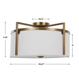 White Linen Ceiling Lamp | Uttermost Colfax - www.oroa.com