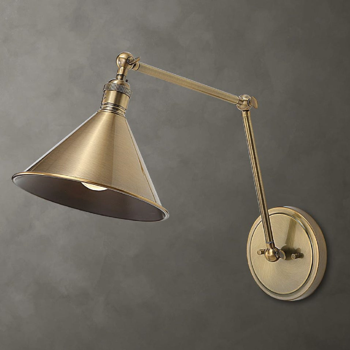 Antique Brass Conical Wall Lamp | Uttermost Exeter - www.oroa.com