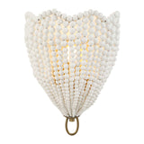 Modern European furniture - White Wooden Beads Wall Lamp - www.oroa.com