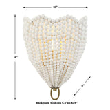 Modern European furniture - White Wooden Beads Wall Lamp - www.oroa.com