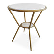 Modern European furniture - White Marble Round Side Table - www.oroa.com