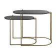 Modern European furniture - Oval Black Ash Nesting Tables (2) - www.oroa.com