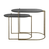 Modern European furniture - Oval Black Ash Nesting Tables (2) - www.oroa.com