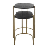 Modern European furniture - Oval Black Ash Nesting Tables (2) - www.oroa.com