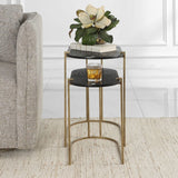 Modern European furniture - Oval Black Ash Nesting Tables (2) - www.oroa.com