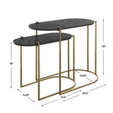 Modern European furniture - Oval Black Ash Nesting Tables (2) - www.oroa.com