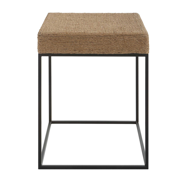 Modern European furniture - Braided Rope Square Accent Table - www.oroa.com