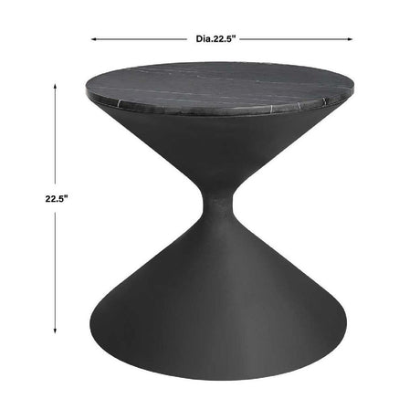 Black Hourglass Side Table | Uttermost Time's Up
