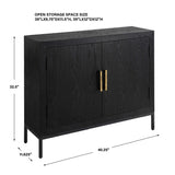 2-Door Oak Veneer Cabinet | Uttermost Front Range