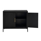2-Door Oak Veneer Cabinet | Uttermost Front Range