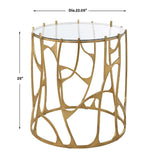Gold Sculptural Side Table | Uttermost Ritual
