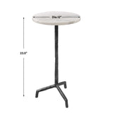 Modern European furniture - White Marble Pedestal Drink Table - www.oroa.com