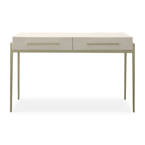 White Shagreen 2-Drawer Desk by Uttermost Jewel