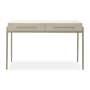   White Shagreen 2-Drawer Desk | Oroa.com