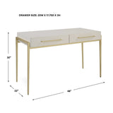 Modern European furniture - White Shagreen 2-Drawer Desk - www.oroa.com