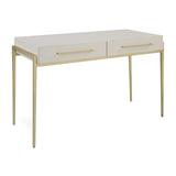 Modern European furniture - White Shagreen 2-Drawer Desk - www.oroa.com