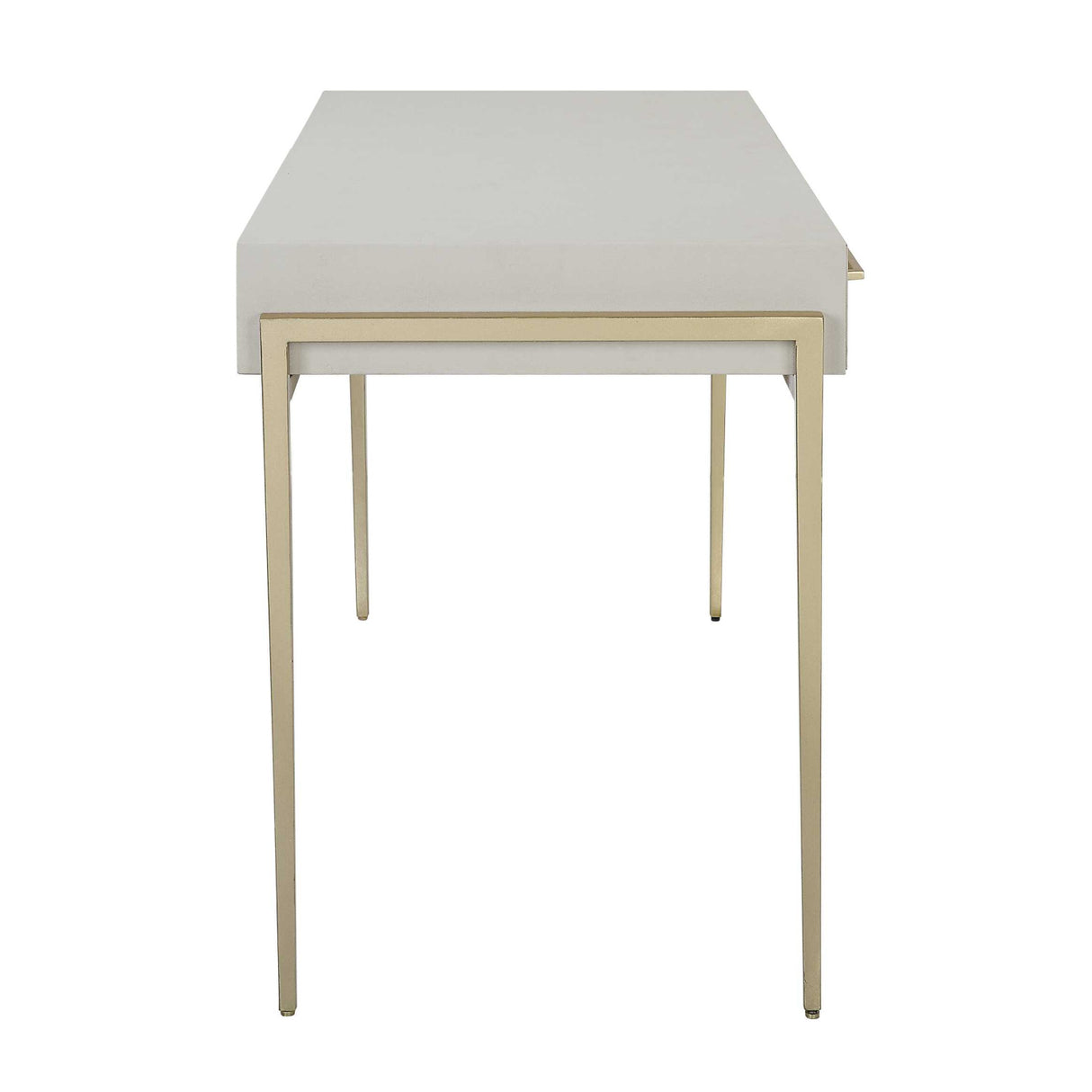   White Shagreen 2-Drawer Desk | Oroa.com