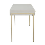 Modern European furniture - White Shagreen 2-Drawer Desk - www.oroa.com