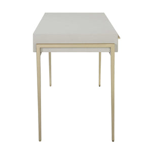  White Shagreen 2-Drawer Desk | Oroa.com
