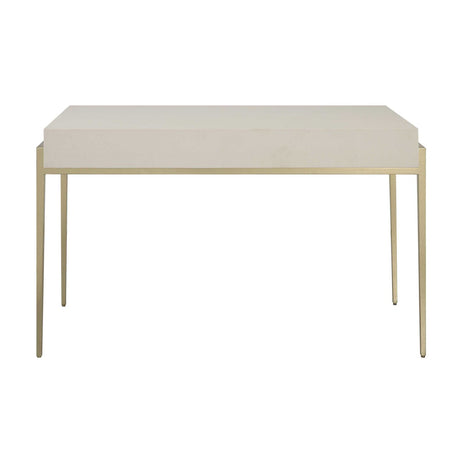 Modern European furniture - White Shagreen 2-Drawer Desk - www.oroa.com