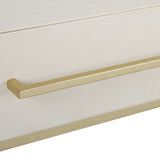 Modern European furniture - White Shagreen 2-Drawer Desk - www.oroa.com