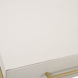 Modern European furniture - White Shagreen 2-Drawer Desk - www.oroa.com