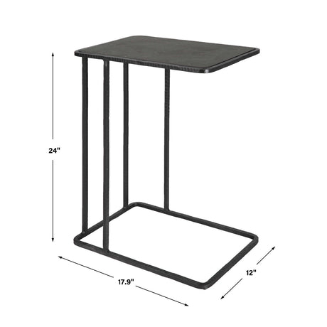 Modern European furniture - Bluestone C-Shaped Accent Table - www.oroa.com