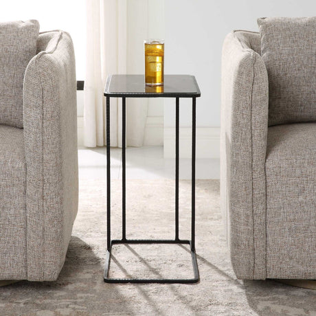 Modern European furniture - Bluestone C-Shaped Accent Table - www.oroa.com
