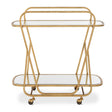 Modern European furniture - Antique Brass Serving Cart - www.oroa.com