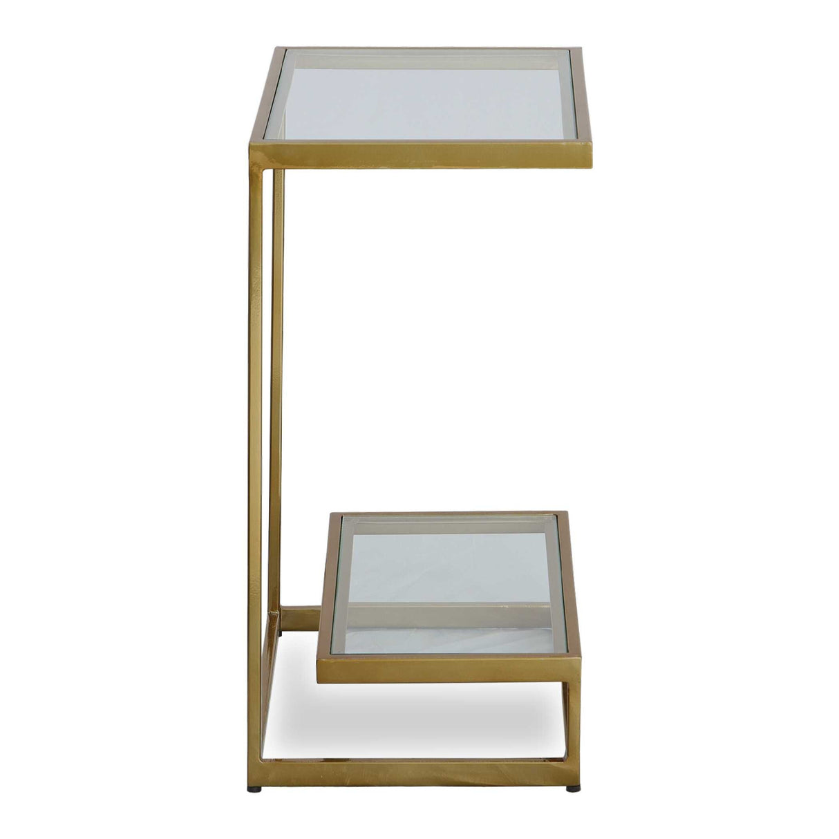 Brass Framed Glass Accent Table | Uttermost Musing