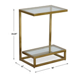 Brass Framed Glass Accent Table | Uttermost Musing