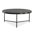 Modern European furniture - Black Aluminum Round Coffee Table - www.oroa.com
