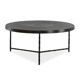 Modern European furniture - Black Aluminum Round Coffee Table - www.oroa.com