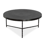 Modern European furniture - Black Aluminum Round Coffee Table - www.oroa.com