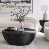 Modern European furniture - Black Rattan Coffee Table - www.oroa.com