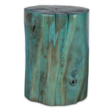 Modern European furniture - Blue-Green Tamarind Wood Accent Stool - www.oroa.com