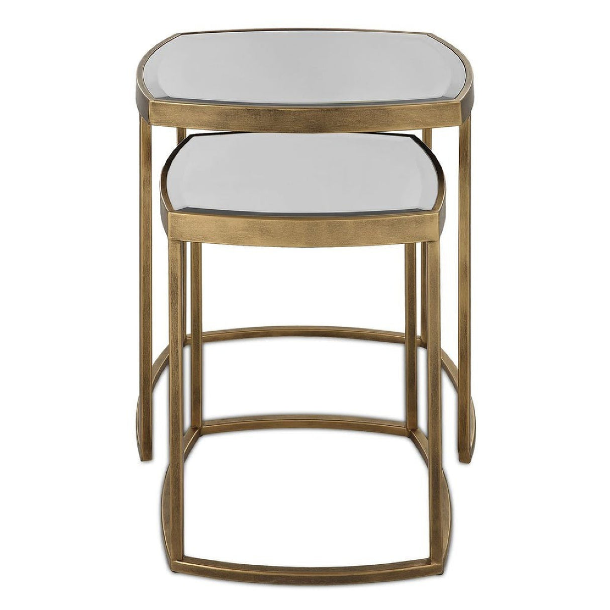   Beveled Mirror Nesting Side Tables (2) | Oroa.com